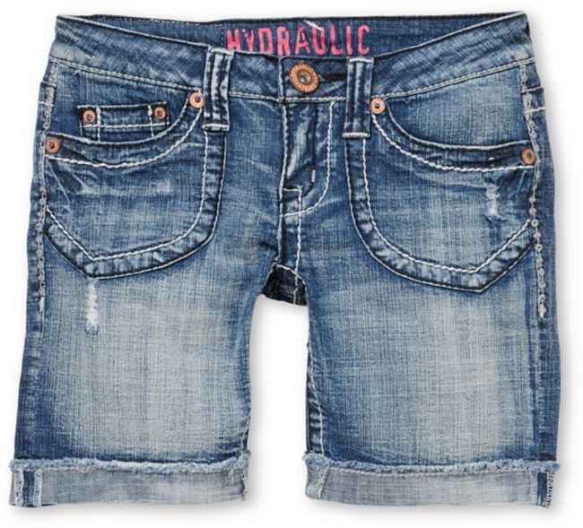 Hydraulic Michelle Cuffed Cut Off Denim Shorts