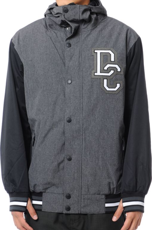 DC DCLA 10K Black 2013 Varsity Snowboard Jacket