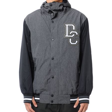 DC DCLA 10K Black 2013 Varsity Snowboard Jacket