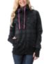 Billabong Girls Little Bit Black & Pink Full Zip Tech Fleece Jacket