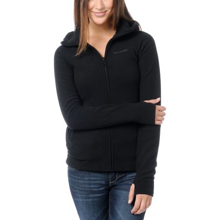 Billabong Girls Stef Black Polar Tech Fleece Jacket