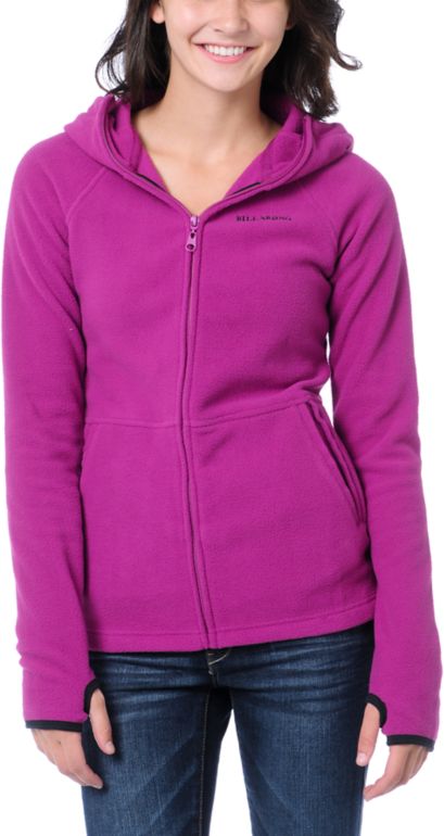 Billabong Girls Stef Pink Polar Tech Fleece Jacket