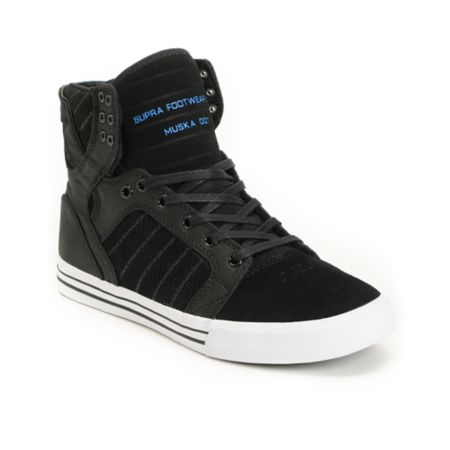 Supra Skytop Ripstop Black & Blue Skate Shoe