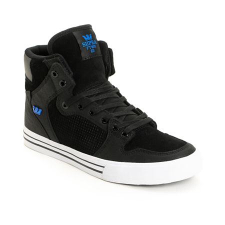 Supra Vaider Ripstop Black Suede & Blue Shoe