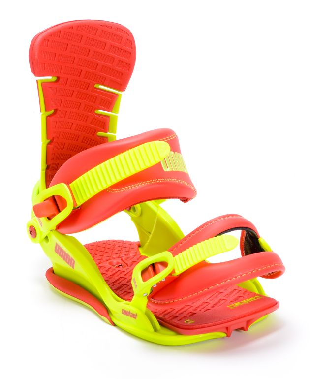 Union Contact Green & Red 2013 Snowboard Bindings