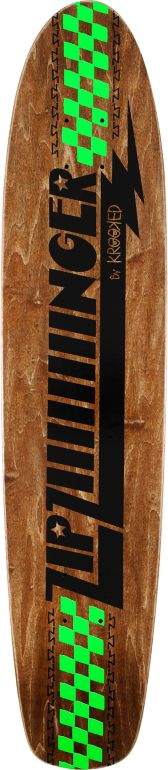 Krooked Zip Ziiinger 7.7" Longboard Skateboard Deck