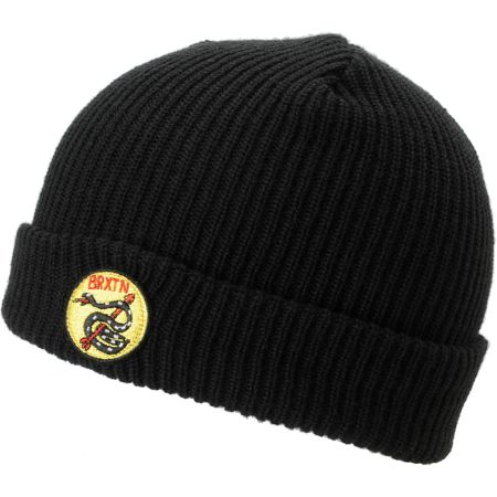 Brixton Scale Black Roll Up Beanie