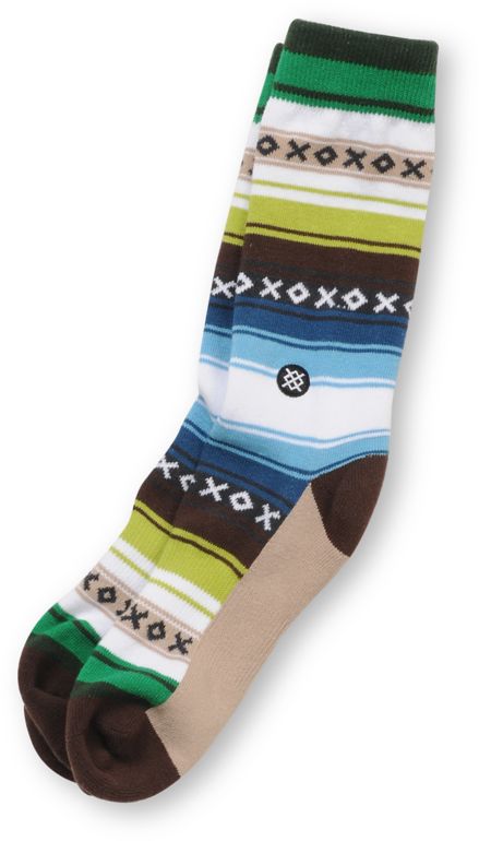 Stance Mexicali White Striped Crew Socks