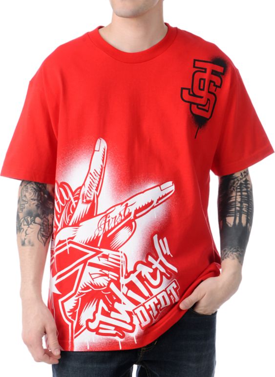 Famous Stars & Straps JS Twitch Stencil Tee Shirt
