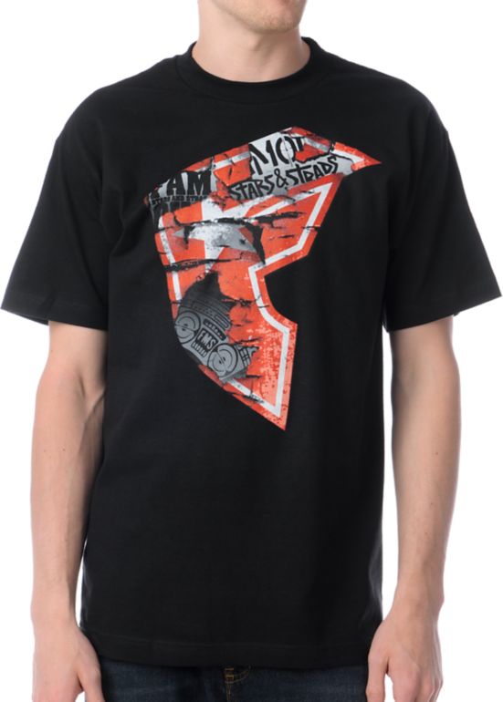 Famous Stars & Straps On The Tear Black Tee Shirt