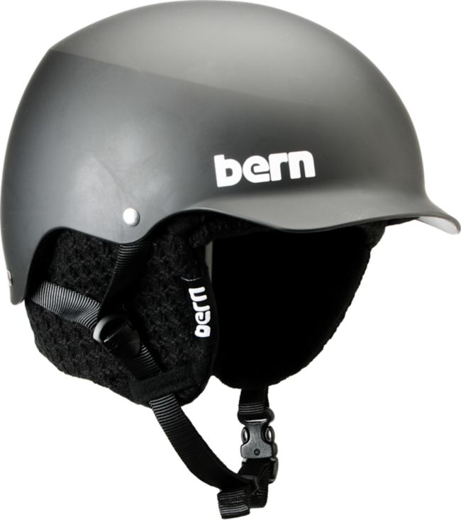 Bern Baker Hard Hat Matte Black Visor Snowboard Helmet