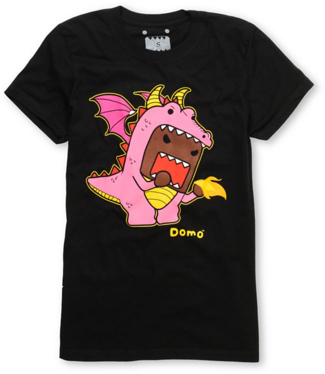 Domo Dragon Girls Black Tee Shirt