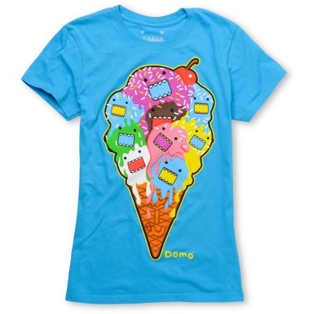 Domo Melted Girls Aqua Tee Shirt 