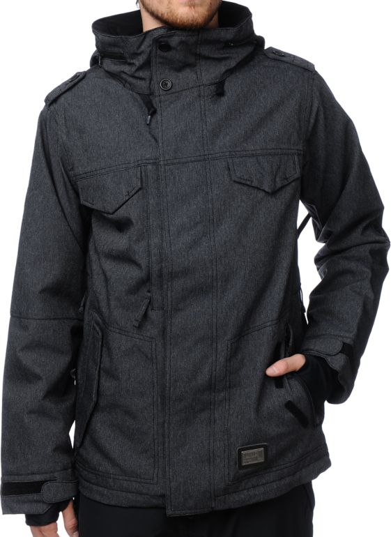 686 M-65 Black Twill Denim 10K Snowboard Jacket