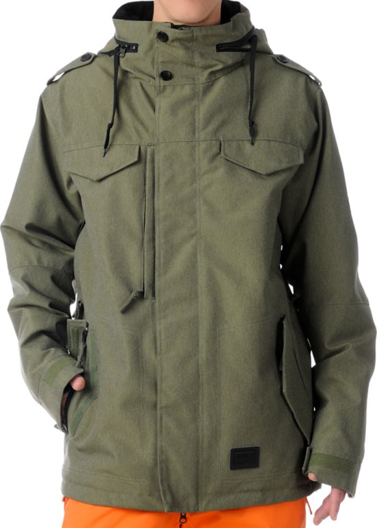 686 M-65 Army Green 10K Snowboard Jacket