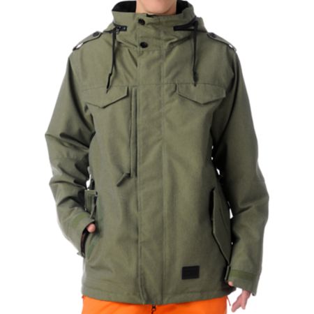 686 M-65 Army Green 10K Snowboard Jacket