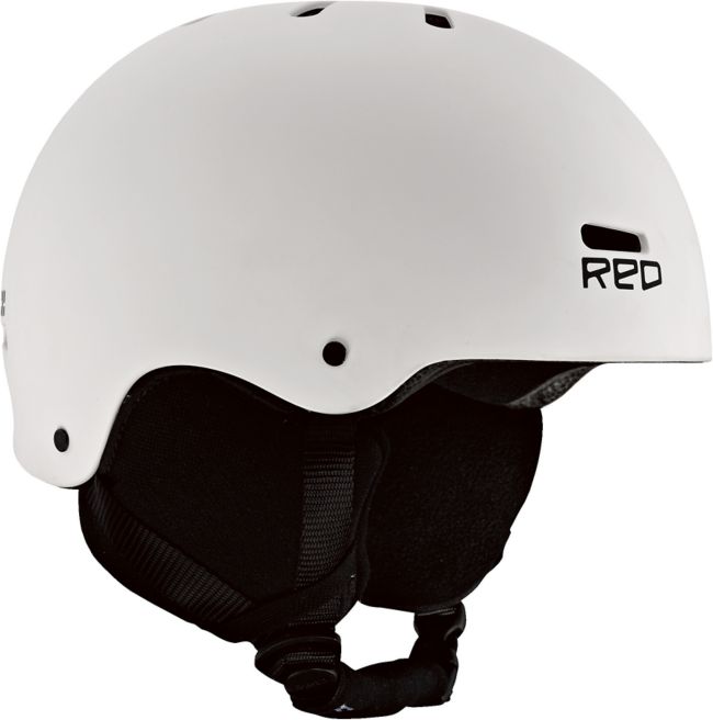 RED Trace Audio Classic White 2013 Snowboard Helmet