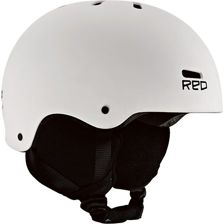 RED Trace Audio Classic White 2013 Snowboard Helmet