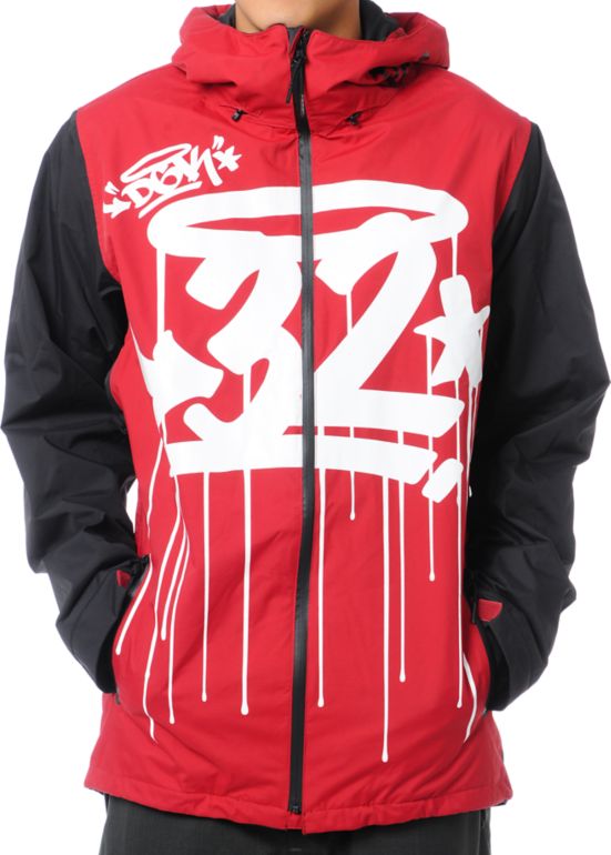 Thirtytwo x DGK Shiloh 2 10K Red Snowboard Jacket 2013