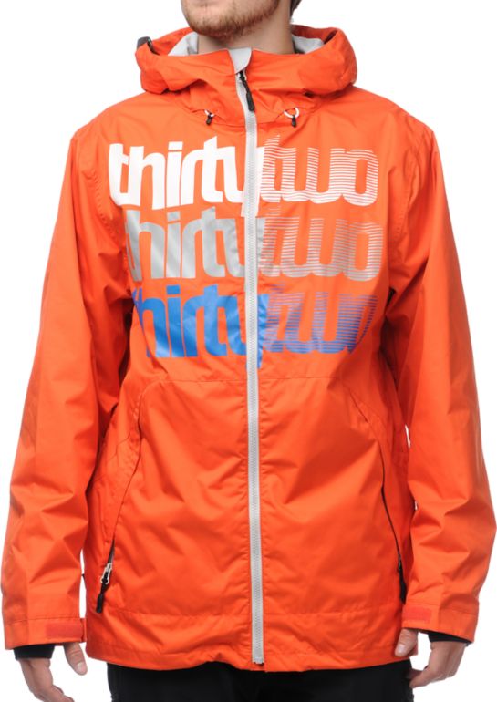Thirtytwo Shakedown Orange 10K Snowboard Jacket 2013