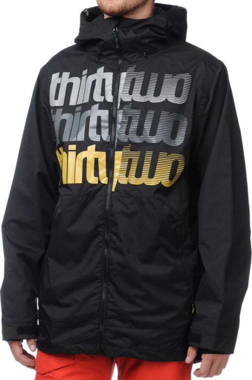 Thirtytwo Shakedown Black 10K Snowboard Jacket 2013