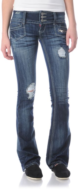 Almost Famous Ginger Girls Blue Bootcut Jeans