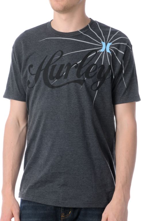 Hurley Batters Up Charcoal Grey Tee Shirt