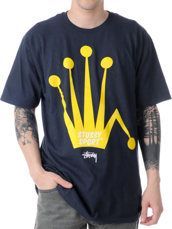 Stussy Crown Sport Navy Tee Shirt