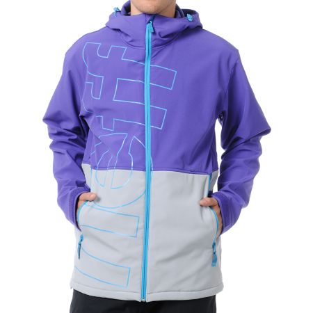 Neff Daily Purple & Grey 10K Technical Softshell Snowboard Jacket
