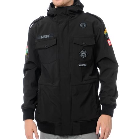 Neff Camp Reject 10K Black Softshell Snowboard Jacket 2013