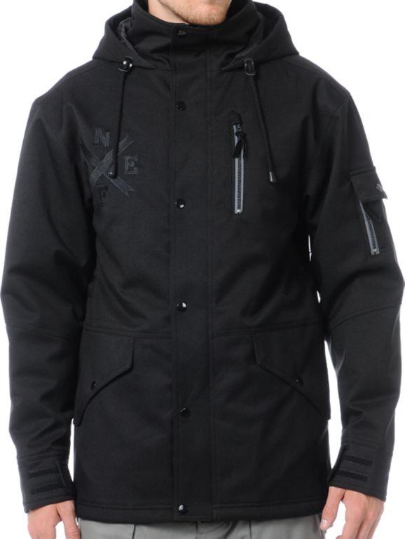 Neff The Kon Black 10k Snowboard Jacket 2013