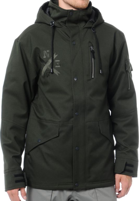 Neff The Kon Military Green 10k Snowboard Jacket 2013
