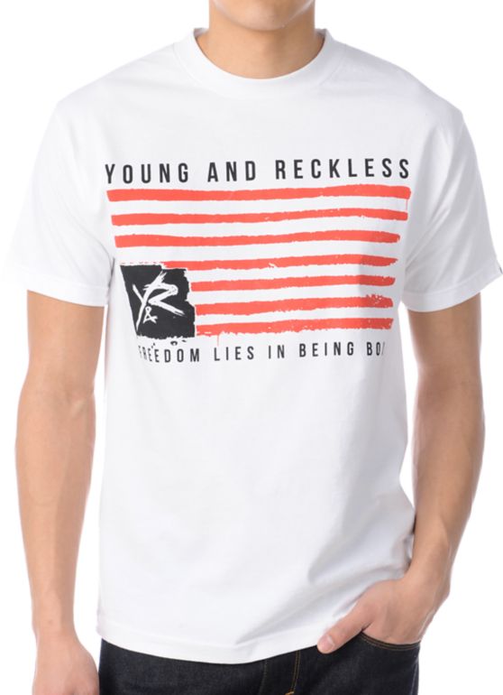 Young & Reckless Freedom White Tee Shirt