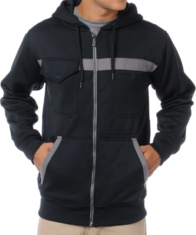 Volcom Hydro Black Tech Fleece Jacket