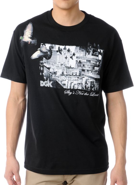 DGK Skys Not The Limit Black Tee Shirt