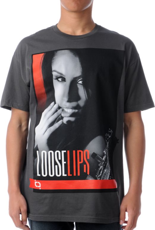TMLS Loose Lips Dark Grey Tee Shirt