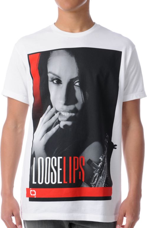 TMLS Loose Lips White Tee Shirt