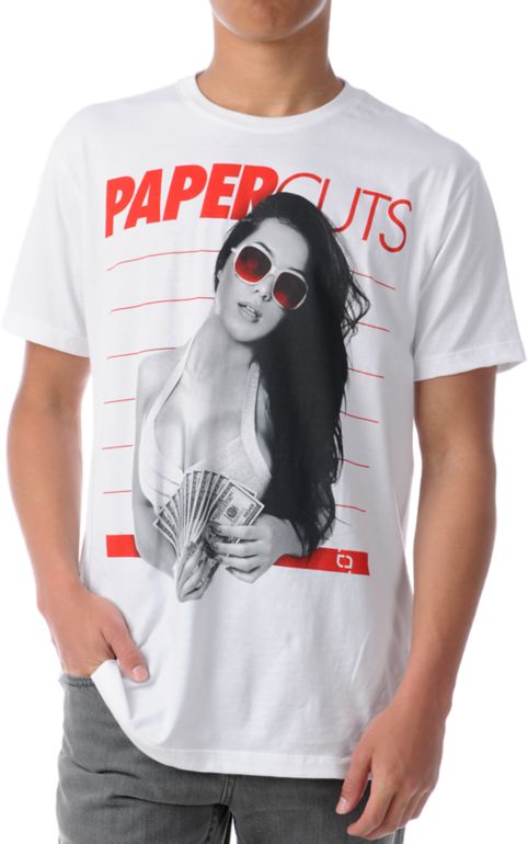 TMLS Paper Cuts White Tee Shirt