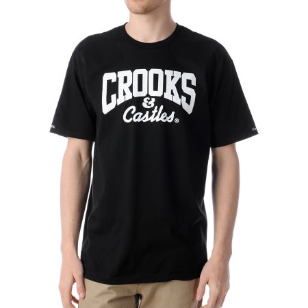 Crooks and Castles Core Logo Black Tee Shirt
