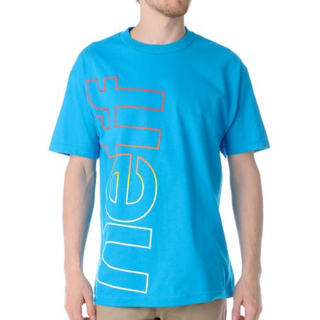Neff Corporate Fade Turquoise Tee Shirt 