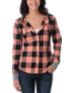 Glamour Kills The Observer Coral Plaid Hooded Shirt