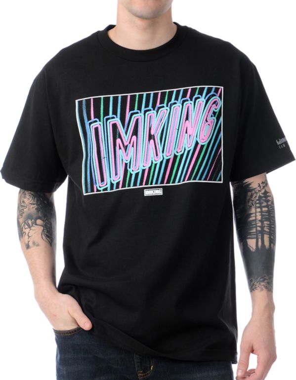 IMKing Neon Sign Black Tee Shirt