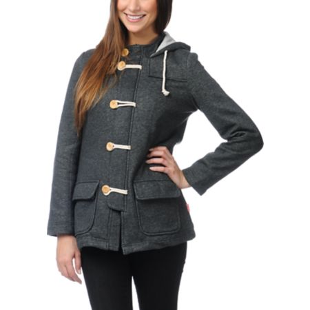 Glamour Kills Trenches Charcoal Grey Hooded Jacket