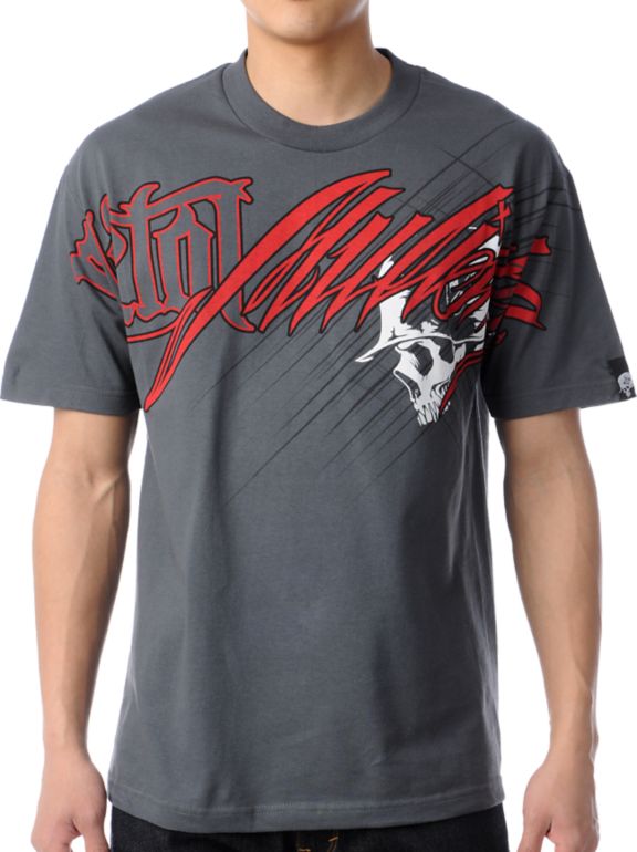 Metal Mulisha Reppin Charcoal Tee Shirt
