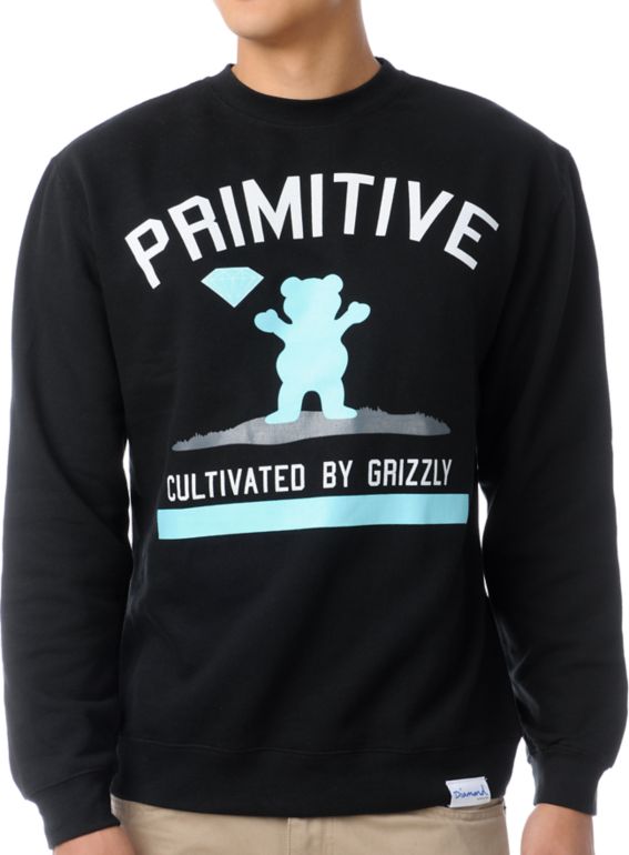 Diamond x Grizzly x Primitive Cultivated Crew Neck Sweatshirt