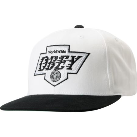 Obey The Great One White & Black Snapback Hat