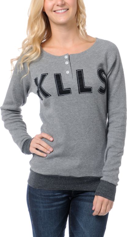 Glamour Kills Tried And True Grey Thermal Shirt