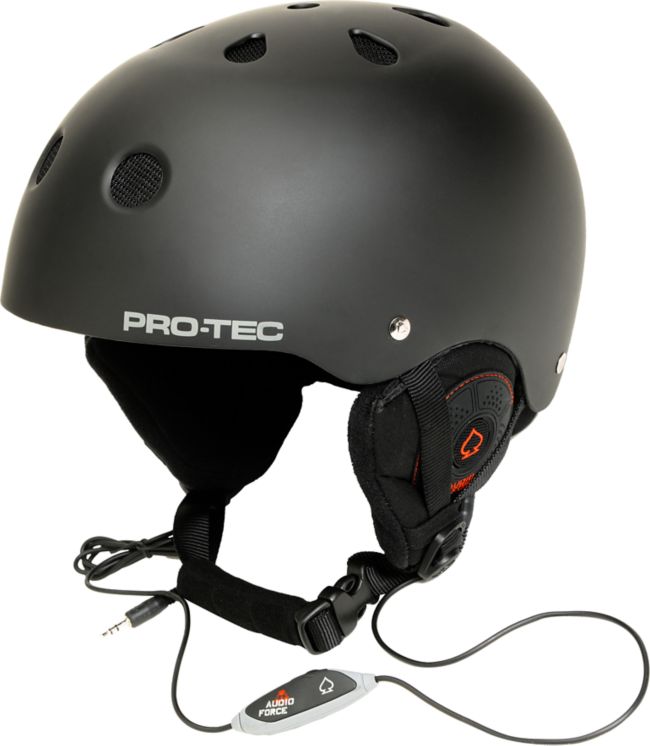 Pro-tec Classic Black Audio Force 2013 Snowboard Helmet