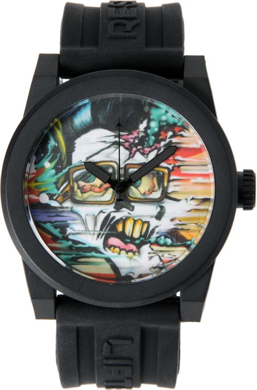 LRG Icon Elvis Art Series Black Analog Watch