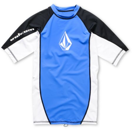 Volcom Boys Colorblock Blue Rash Guard